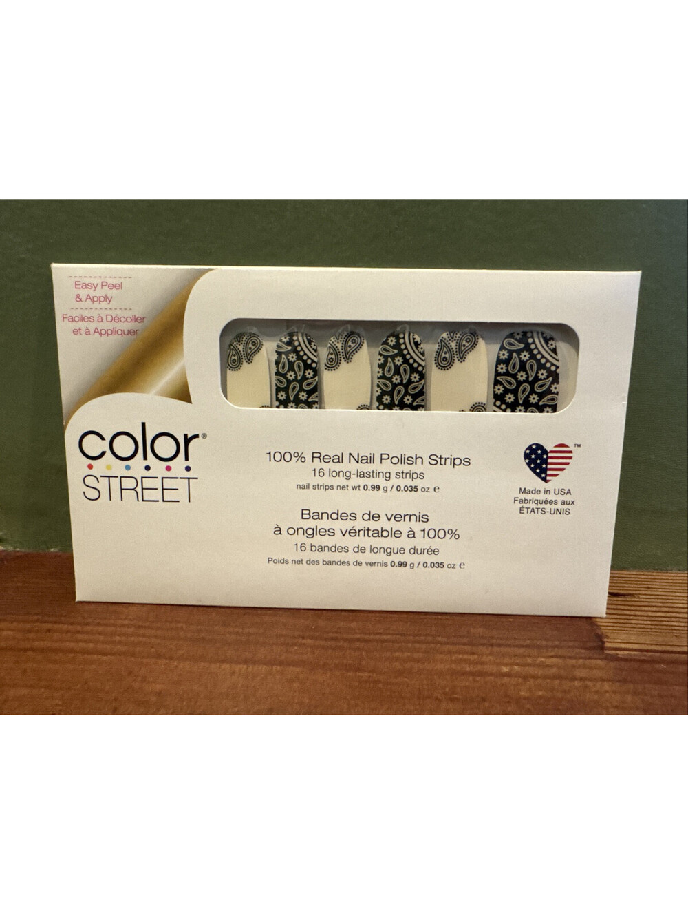 Color Street Long Lasting Nail Polish Strips, Bandana Republic- Clear Overlay